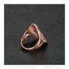 Curved Marianne coin ring Stainless steel Rose gold IM#25447