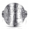 Ring marianne Coin 20 Francs curved Steel Silver  IM#25483