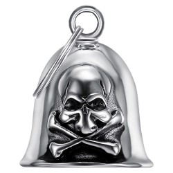 Lucky charm Motorcycle 316L Steel Skull Tibias Chrome
