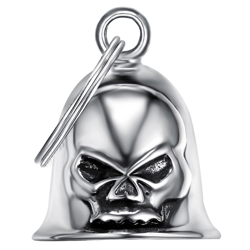 BOBIJOO Jewelry The bell brings good luck Motorcycle Biker Skull
