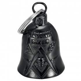 Motorcycle Bell Mocy Bell Masonic Biker Stainless Steel Black IM#25524