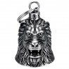 Clochette moto Mocy Bell Tête de Lion Acier inoxydable Argent  IM#25537