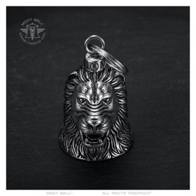 Clochette moto Mocy Bell Tête de Lion Acier inoxydable Argent  IM#25539