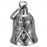 Motorradklingel Mocy Bell Masonic Biker Edelstahl Silber IM#25544