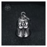 Timbre de motocicleta Mocy Bell Cross Wings Acero inoxidable Plata IM#25563
