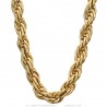 Large 10mm twisted chain Stainless steel Gold IM#25574
