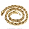 Large 10mm twisted chain Stainless steel Gold IM#25575