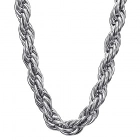 Large 10mm Twisted Chain Stainless Steel Silver IM#25579