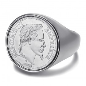 Ritter Napoleon III 20 Franken klassisch Edelstahl Silber IM#25608