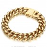 Herrenarmband Gold 13mm Edelstahl 21cm  IM#25645