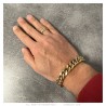 Bracciale da uomo in acciaio inox oro 13 mm 21 cm  IM#25648