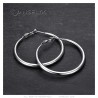 Large hoop earrings Stainless steel Silver 50mm IM#25673