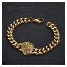 Bracelet Lion head Bracelet Stainless steel Gold IM#25692