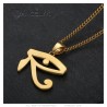 Eye of Horus pendant Stainless steel Gold and diamond IM#25739