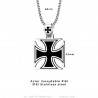 Black Maltese Biker Cross Pendant Chain IM#25744