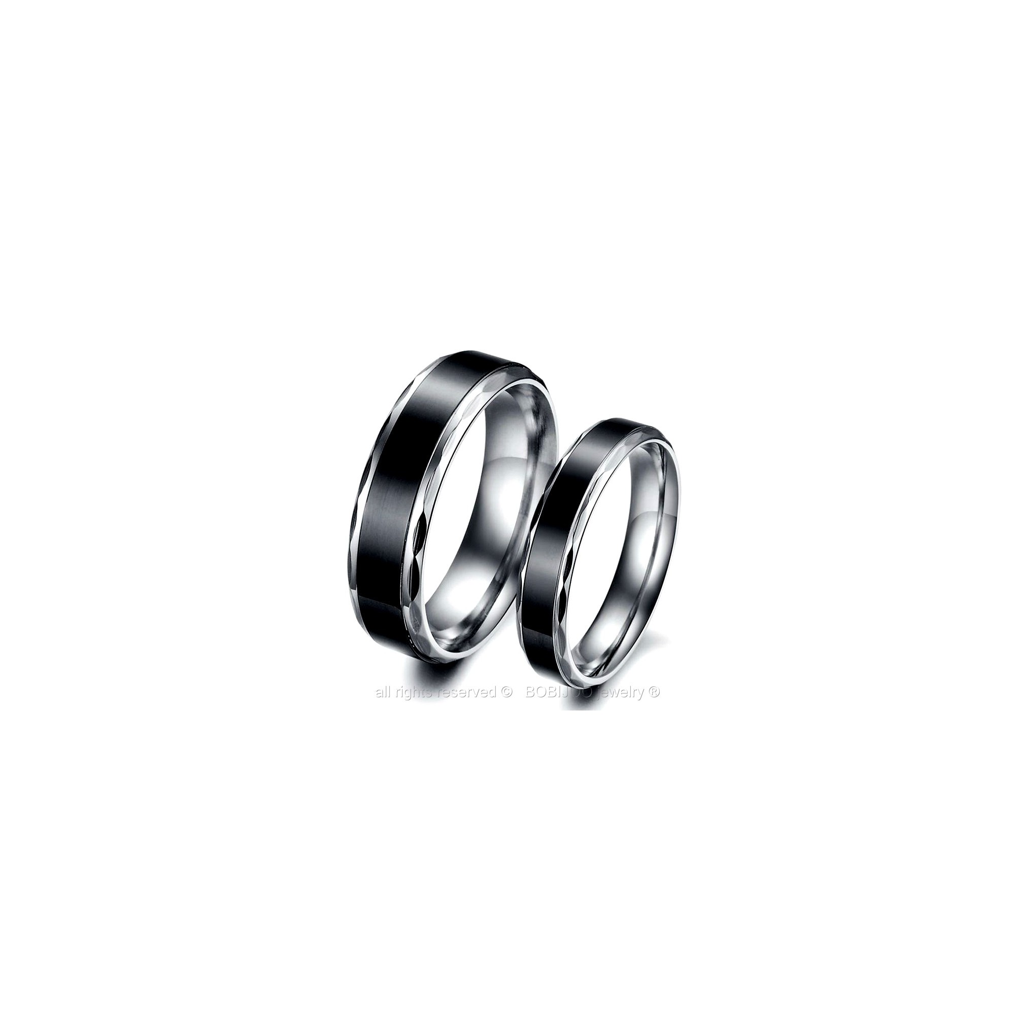 BOBIJOO Jewelry Alliance Bague Anneau Acier Inoxydable Titane