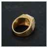 Men's diamond ring Stainless steel Zirconium gold IM#25757