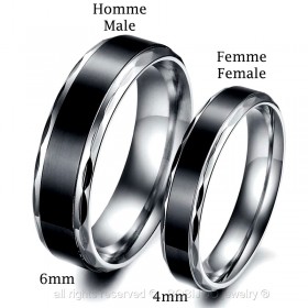 AL0030 BOBIJOO Jewelry Alliance-Ring-Ring-Edelstahl-Titan-Schwarz