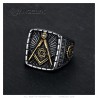 Freemason Ring Chevalière du Maître Stainless Steel Zirconium IM#25770