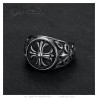 Anillo cruz templaria flor de lis Acero inoxidable IM#25777