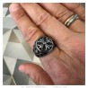 Anello con croce templare Fleur de lys Acciaio inossidabile IM#25779