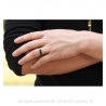 AL0030 BOBIJOO Jewelry Alliance Ring Ring Stainless Steel Titanium Black