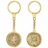 Keyring Saint-Benoît medal Gilded metal  IM#25872