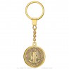 Keyring Saint-Benoît medal Gilded metal  IM#25873