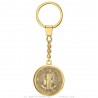 Porte-Clé médaille de Saint-Benoît Métal doré  IM#25873
