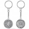 Keyring Saint-Benoît medal Silver plated metal  IM#25878