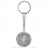 Keyring Saint-Benoît medal Silver plated metal  IM#25879