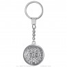 Keyring Saint-Benoît medal Silver plated metal  IM#25880