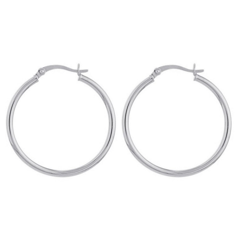 Creole Earring Ring 30mm Stainless steel silver IM#25973