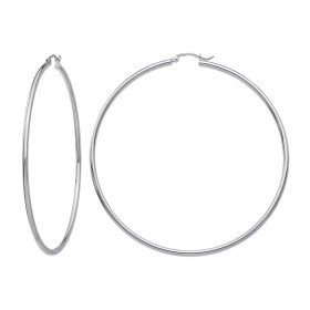 Anello creolo 60 mm Acciaio inox argento IM#25985
