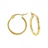Kreolischer Ohrring-Ring, 20 mm, Edelstahl, Gold, IM#25994