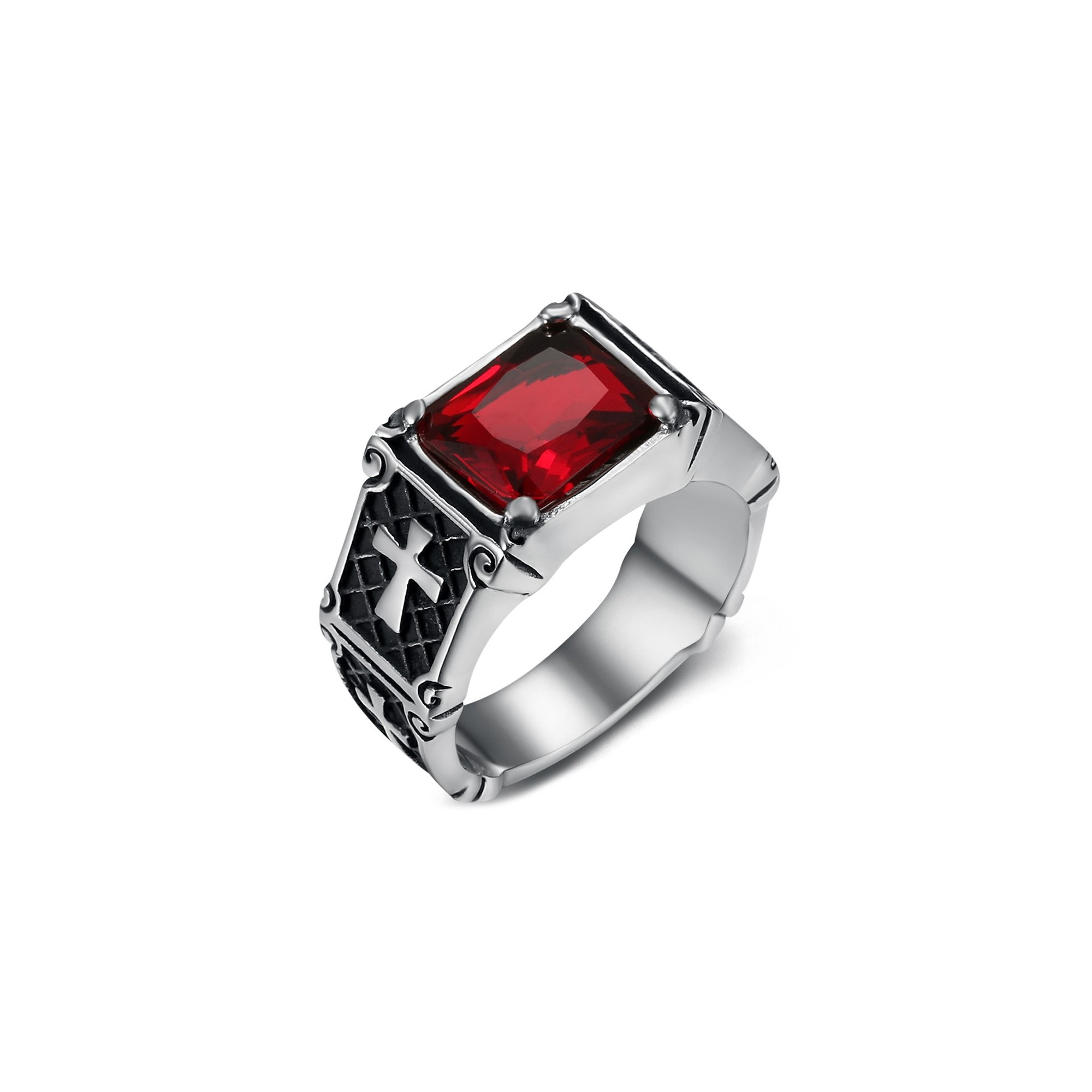 Bobijoo Bague De Biker Signification Bague Pierre Rouge Royaliste