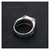 Red stone ring for men and women, royalist, stainless steel, IM#26021