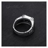 Anillo de piedra negra Hombre Mujer monárquico Acero inoxidable IM#26027