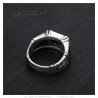 Black stone ring Men's Women's royalist Stainless steel IM#26027