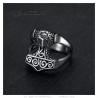 Anillo vikingo Martillo de Thor Mjöllnir Hombre Acero inoxidable IM#26038