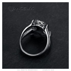 Bague viking Marteau de Thor Mjöllnir Homme Acier inoxydable  IM#26039