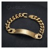 Bracciale Curb Jesus Cross da uomo in acciaio inossidabile oro IM#26045