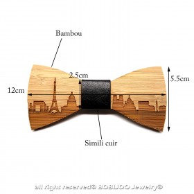 Wooden bow tie Paris France IM#26074