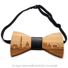 Wooden bow tie Paris France IM#26076