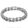 Bracciale a catena per moto Argento acciaio inossidabile 22 cm 9 mm IM#26319