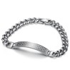 Bracelet franc-maçon Gourmette Pavé 21cm 8mm Acier inoxydable  IM#26328