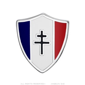 Pin's Patriotic France Shield Cross of Lorraine IM#26342