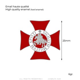 Pin's épinglette Croix des Templiers Sigillum Militum Xpisti  IM#26357