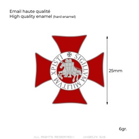 Pin de solapa con cruz templaria Sigillum Militum Xpisti IM#26357