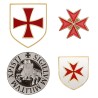 Lot de 4 pin's épinglettes Templier Blasons, Sceau, Croix de Malte  IM#26361